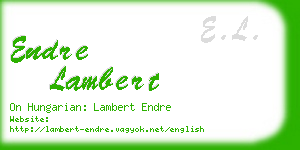 endre lambert business card